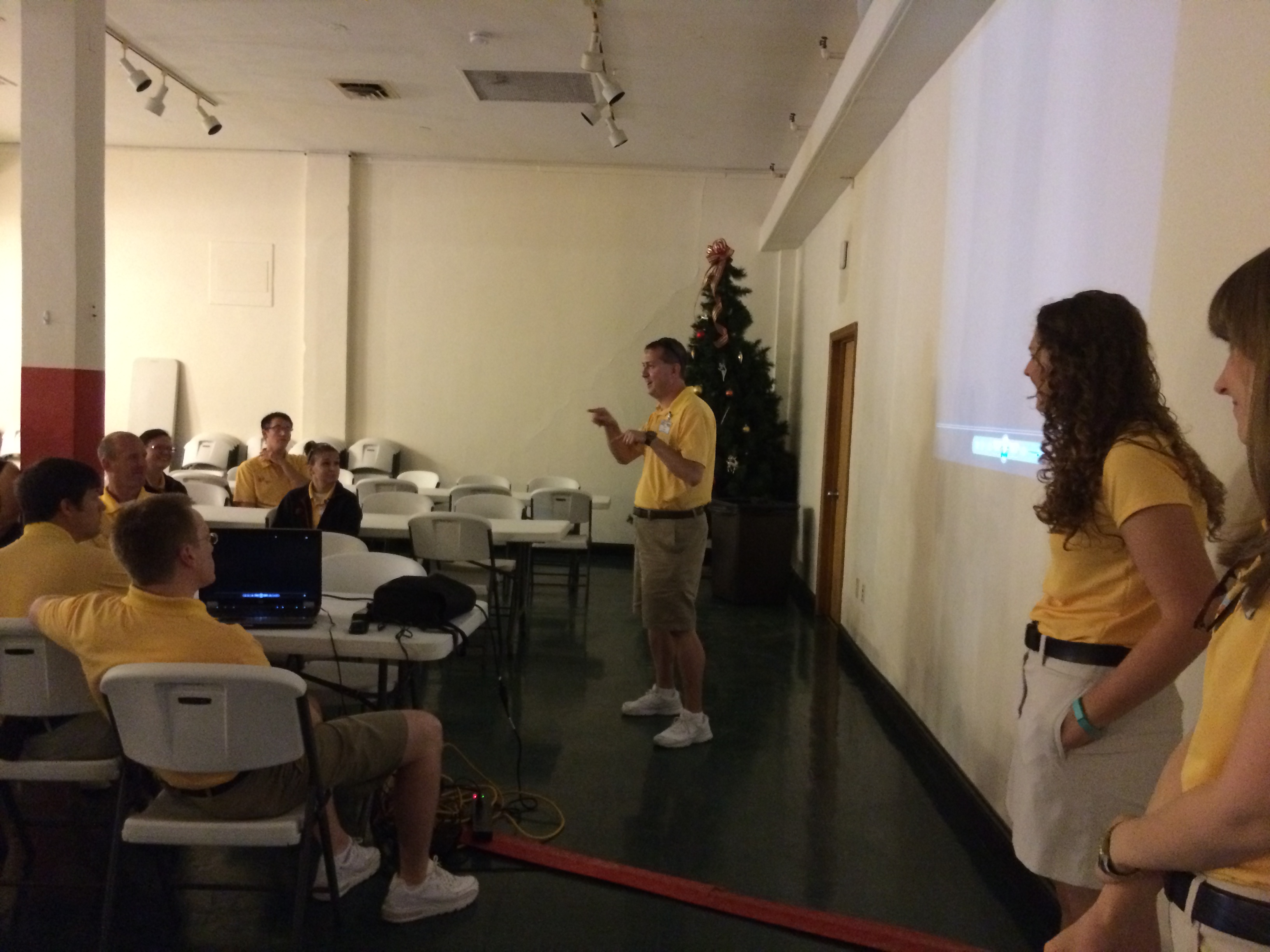 Matt Eckert presenting Thunderbird to Full-Time Team Members on Announcement Day in 2014