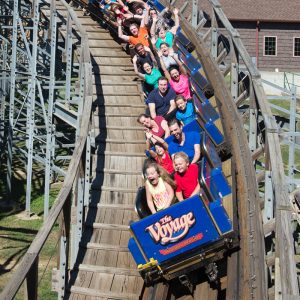 The Voyage wooden roller coaster