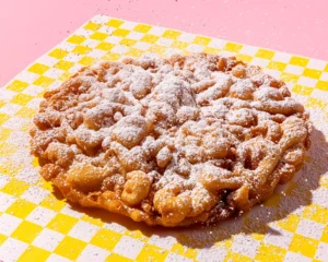Classic funnel cake at Holiday World & Splashin' Safari in Santa Claus, Indiana.