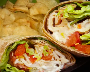 Chicken bacon ranch wrap available at Holiday World & Splashin' Safari
