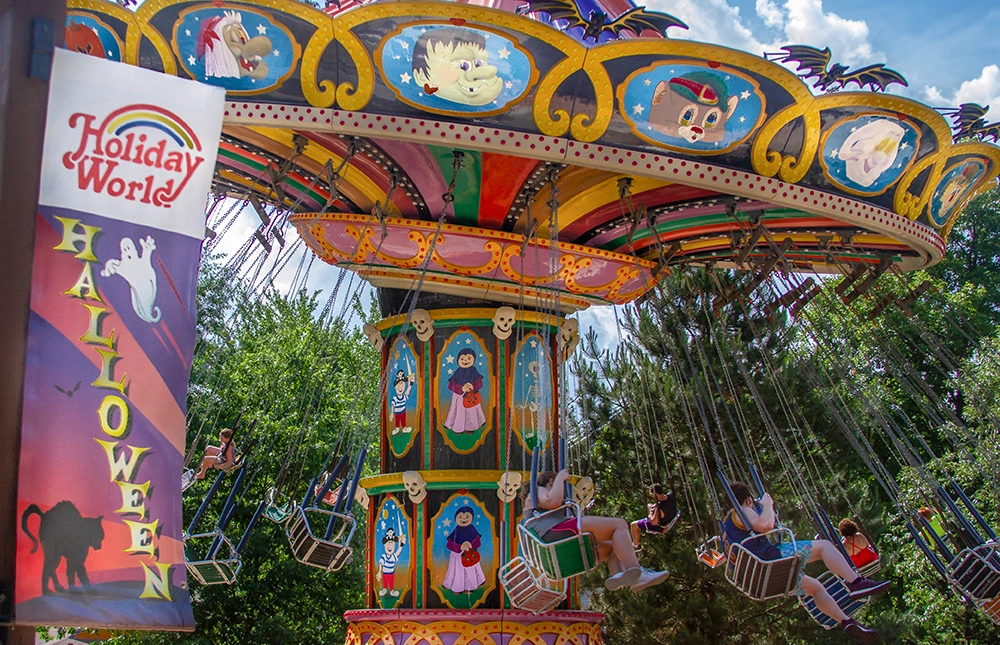 HallowSwings at Holiday World & Splashin' Safari in Santa Claus, Indiana.