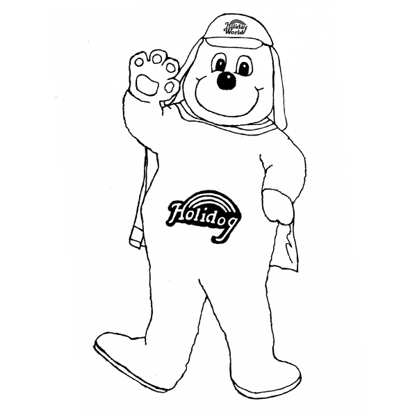 Holidog Coloring Page