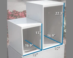 Large and small lockers available to rent at Holiday World.